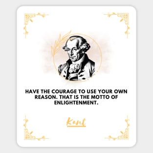 Immanuel Kant: the face and the voice of enlightenment Sticker